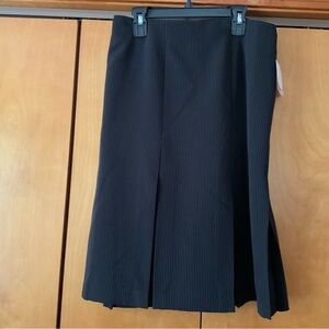 Elegant Black Pinstripe Skirt